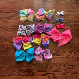 Jojo Siwa hair bows 8 full size 3 small